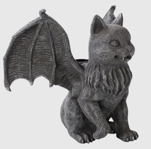 Image of Vampire Gargoyle Cat Candle Holder