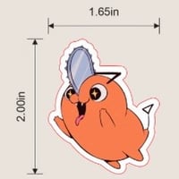 Image 2 of Kawaii Chainsaw Pooch Vinyl Sticker - 2 Inch