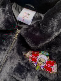 Image 2 of S.O.S “4NGELS&D3MONS” FAUX JACKET
