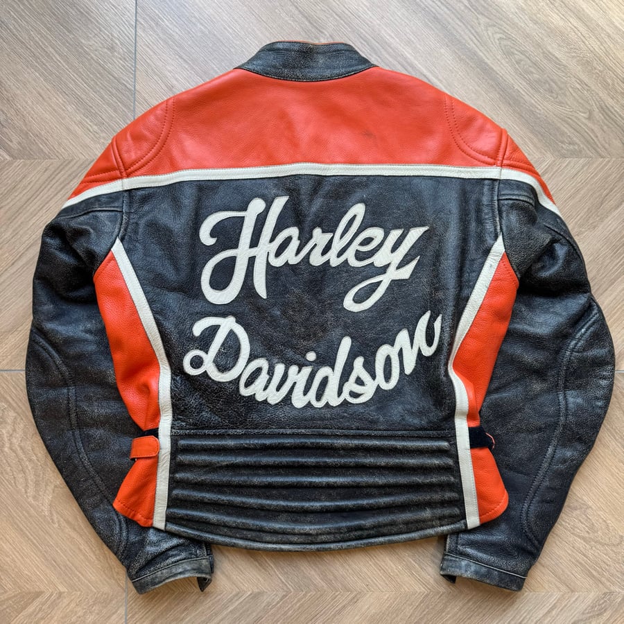 Image of Bok Brothers Harley Davidson Biker Jacket, Size Medium