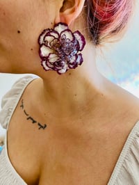 Image 2 of 💜Burgundy Carnation💜 Studs