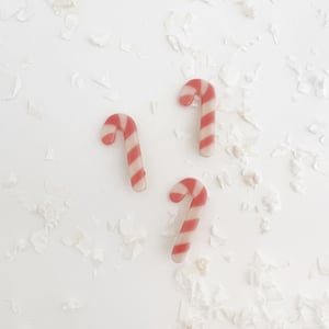 Image of Blush Candy Cane Acetate Hair Clip 