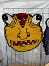 “Yellow-Haired Munty” Wool Rug - approx. 2’ x 2’
