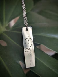 Image 1 of Calligraphy Heart Pendant Silver