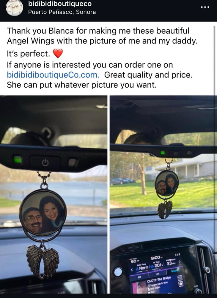 Angel Wings Car Charm
