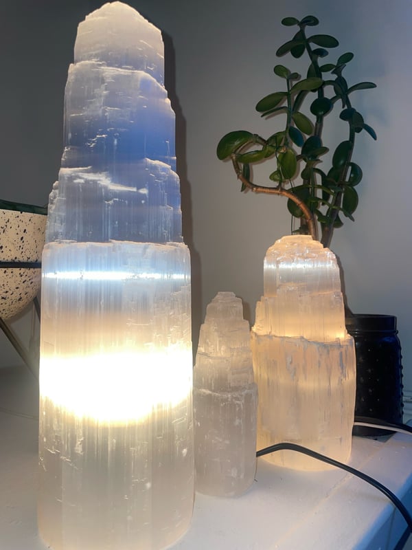 Image of Selenite Lamp XL 33cm