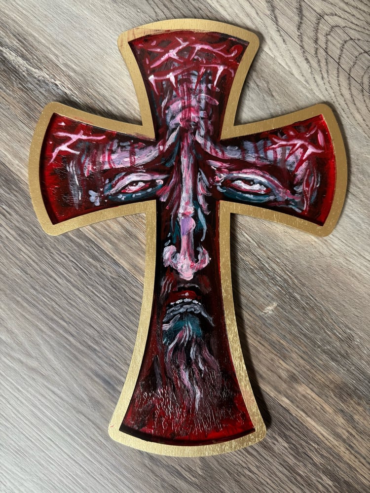 Image of Original Tim Lehi "Crucifix 37" Painting