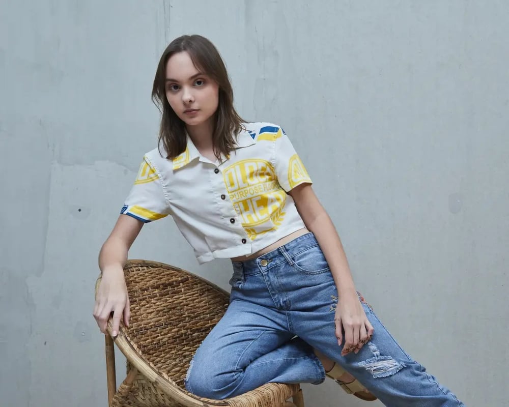 Cropped Button Up by And Again Clothing