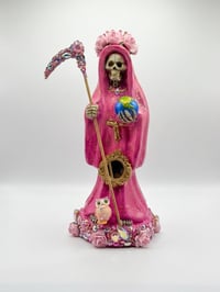 Image 1 of Pink Santa Muerte Statue