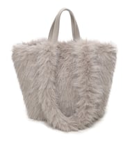 Image 4 of Reversible leopard print faux fur bag - 3 COLOURS