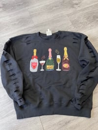 Image 1 of Small Pop bottles destroyed sweatshirt 