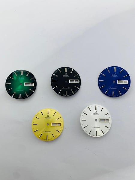 Image of N.O.S,stunning day/date dials for omega seamaster watch,NEW,for cal 1020,1022,1010,1012