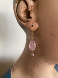 Image 3 of PINK MORGANITE EARRINGS