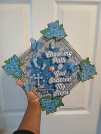 Image 1 of 3D Biblical Glam Graduation Cap