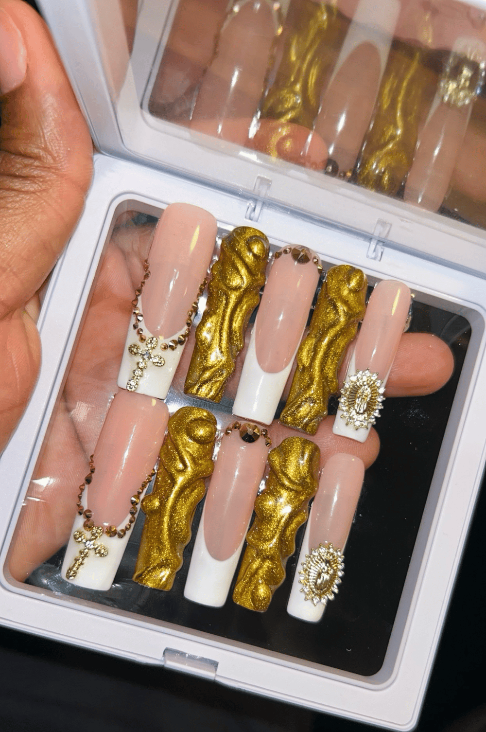 XL Gold 3D Chrome Frenchies 