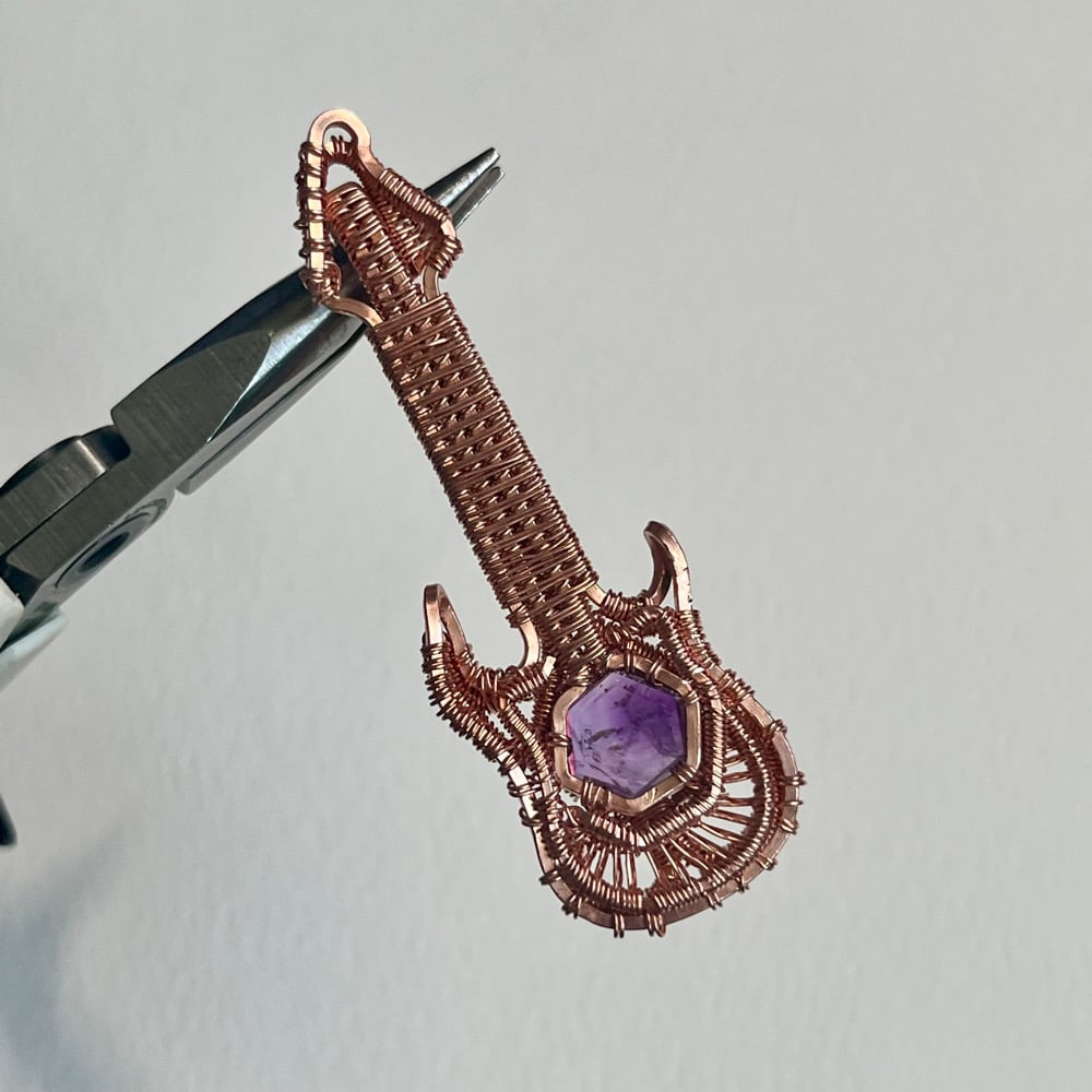 Image of Amethyst Guitar Pendant