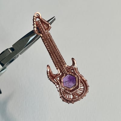 Image of Amethyst Guitar Pendant