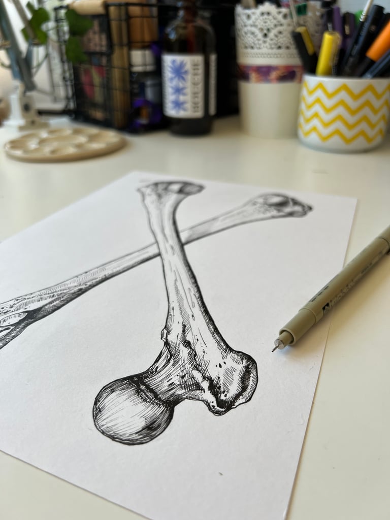 Illustration PRINT « Fémurs » Format A4 Image 3