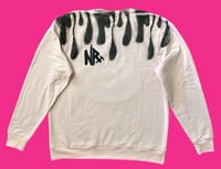 Image 2 of “HEY HONEYBEE” CUSTOM PAINTED PULLOVER SWEATSHIRT LARGE