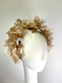 Image 1 of Tan organza flower headband 