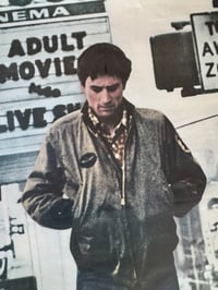 Image 2 of Original 1976 Taxi Driver B2 poster with showtime banner.