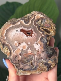 Image 2 of XL PINK AND WHITE ORBY LAGUNA AGATE