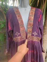 Image 3 of Mykonos Glitter wrap dress Maxi/ Kaftan dark red