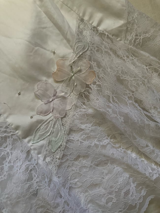 70s cotton lace up sundress