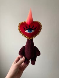 Image 1 of Flaming heart art Doll