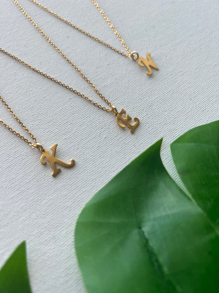 Image of NYAME • Letter Initial Personalized Necklace