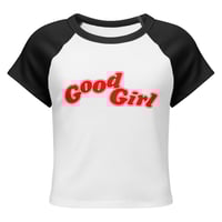 Image 4 of Good Girl Baseball Sleeve Babydoll Tee