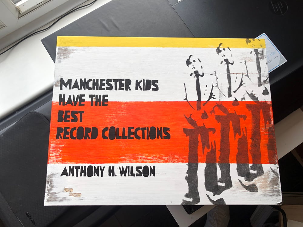 Manchester Kids Hand Painted Woodart 40 X 30 Cms 