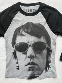 Image 4 of FACE PRINT BLACK RAGLAN BABY 3/4TEE