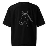 Image 9 of Jacque Horse fighter  Oversized heavyweight t-shirt