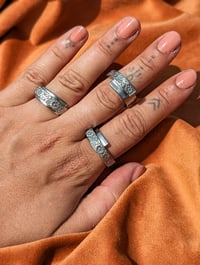 Image 4 of Handmade Recycled Stainless Steel Daisy Spoon Ring 