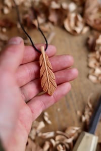 Image 3 of Feather~ Pendant Neckace 