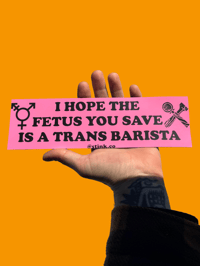 Image 1 of Trans Barista Bumper Sticker