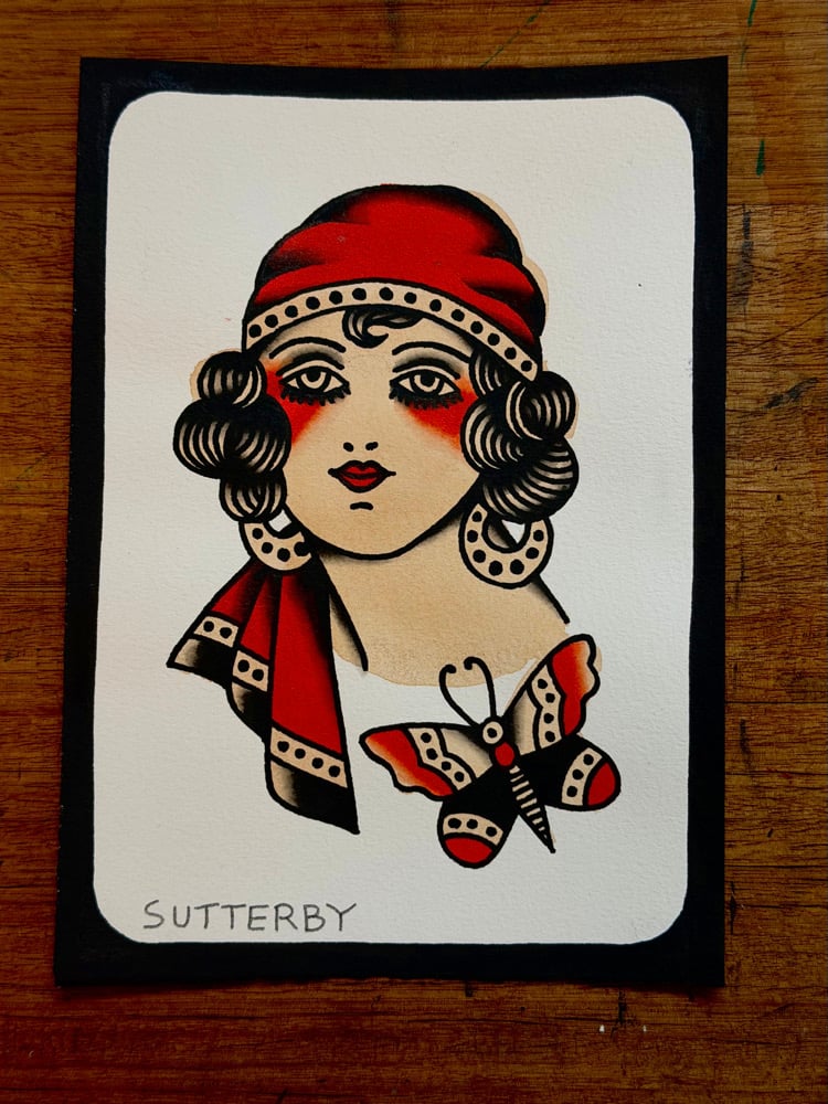 ‘FOLK’ painting #8 original A5