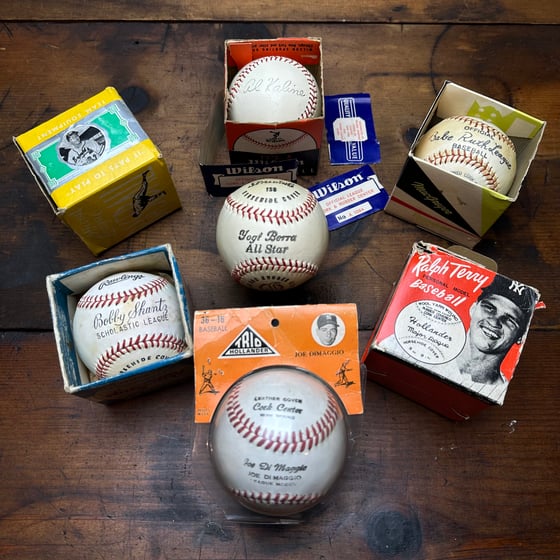Image of Group of player endorsed baseballs