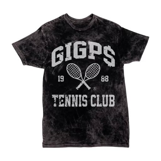 Image of GIGPS TENNIS CLUB TEE BLACK