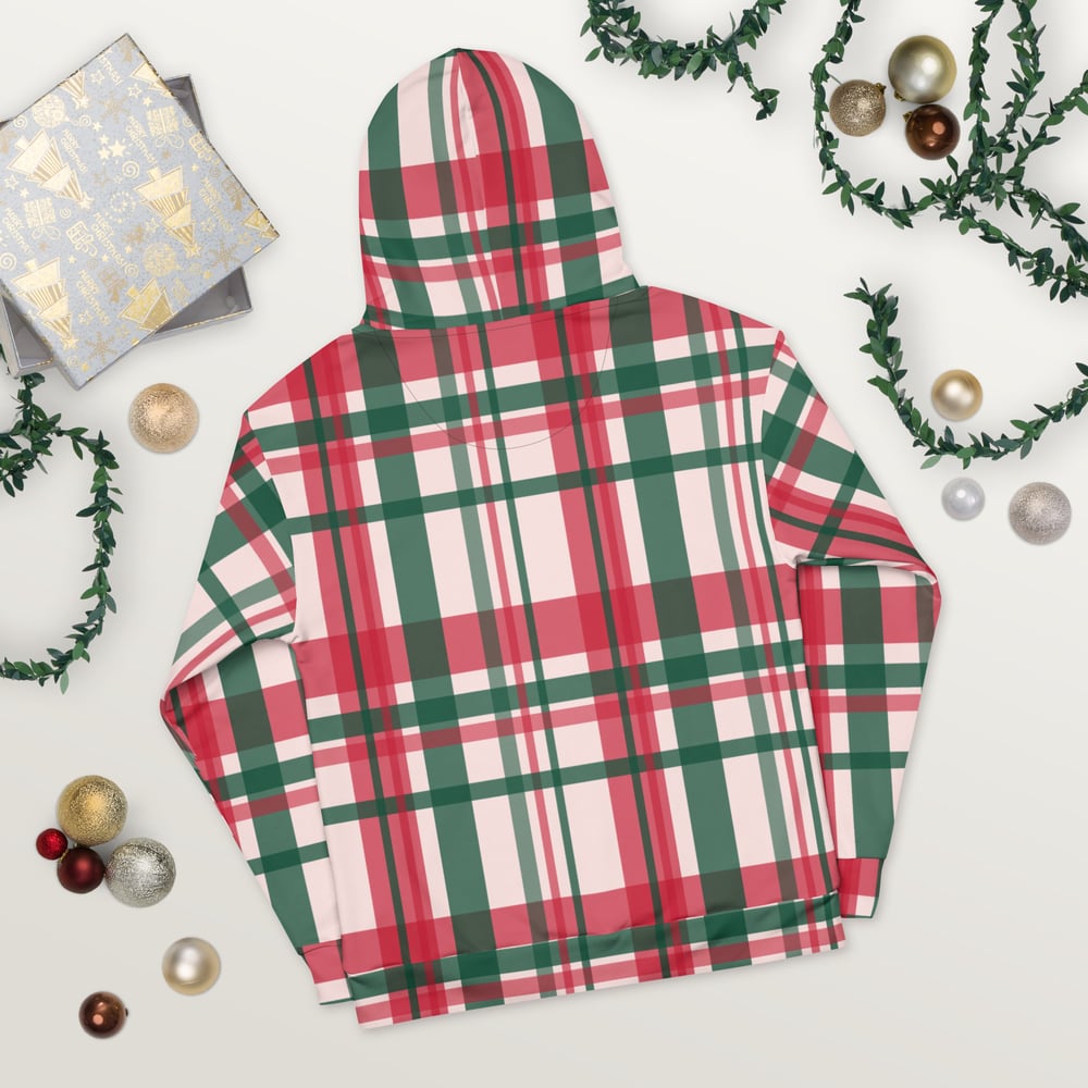 Image of Unisex Hoodie Christmas Plaid