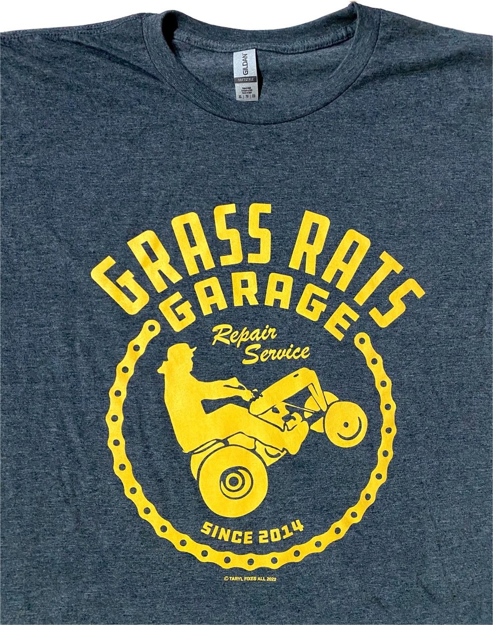 BACK IN STOCK! Grass Rats Garage 'Wheelie' Tees