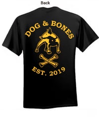 Image of Yellow dog and bones 