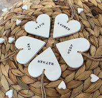 Image 1 of Clay heart with black detail 