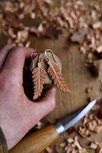 Image 4 of Fern Leaf~ Earrings 