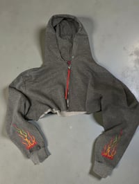 Image 2 of Neon Flame Sleeve Hoodie 