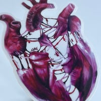Image 3 of "fractured feelings” transparent artwork sticker 