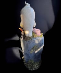 Image 2 of Book worm Boo - Handmade ghost sculpture - cute gothic decor 