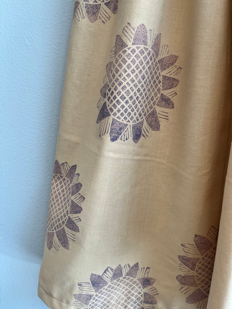 Image of Beige with purple print skirt (xs-xxl)