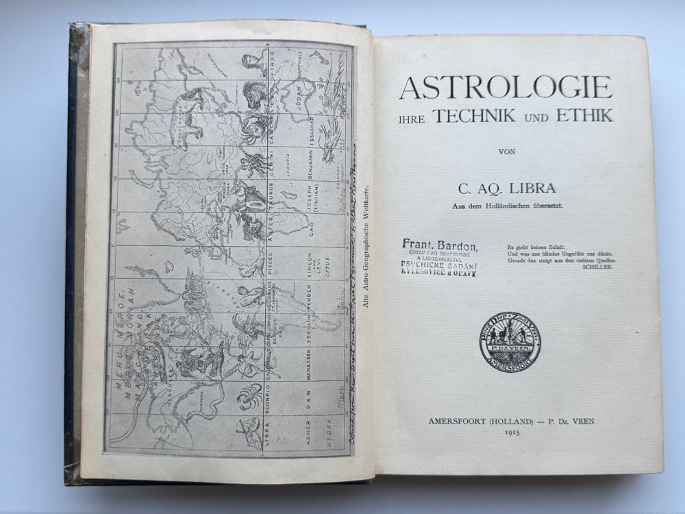 Image of Original Book from Library of Franz Bardon - Libra: Astrologie (1915)
